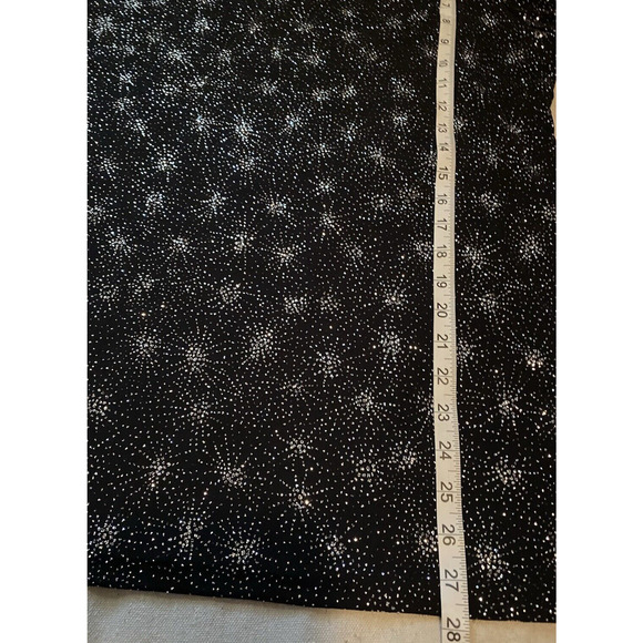 Quacker Factory Sparkle Top Womens Size M Medium Black w Silver Sparkles Blouse - Picture 10 of 11